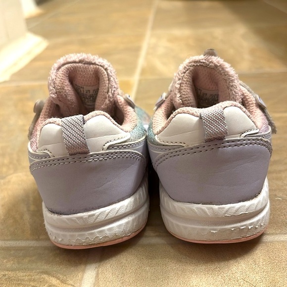 Asics Baby/New Toddler Rainbow Unicorn Velcro Sneakers. Great Used Cndtn- 2cute! - Picture 5 of 8